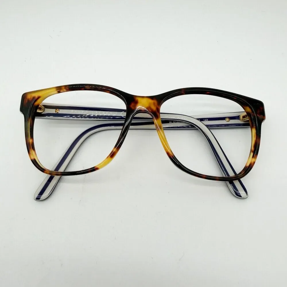 Ralph Lauren Eyeglasses Frames RL6120 5351 Blue White Brown Tortoise 52-16-140